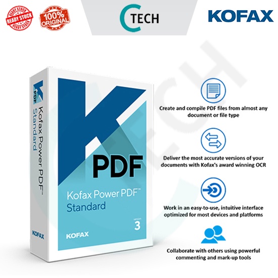 Kofax Power PDF Standard Version 3 (PDF Editor) Shopee Malaysia
