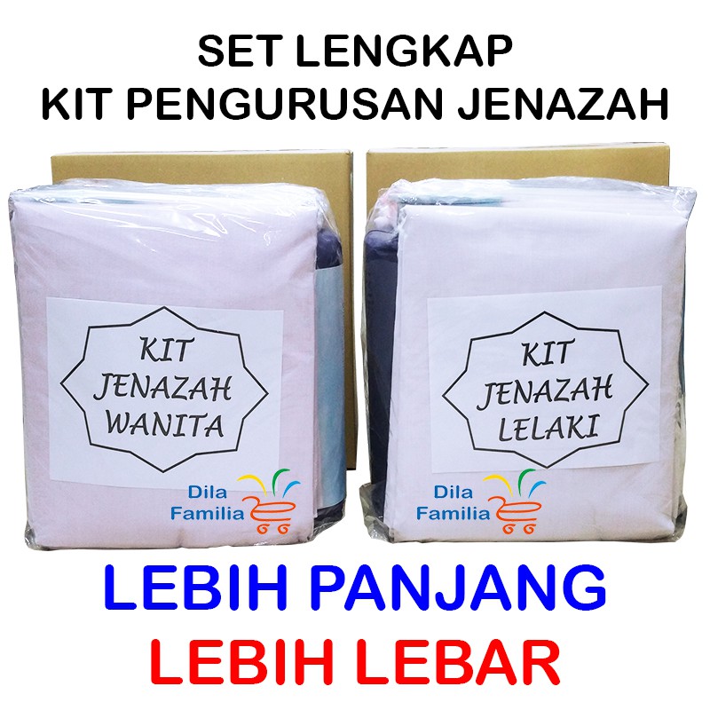 Set Kelengkapan Jenazah Lelaki dan Wanita Perempuan Kit Lengkap