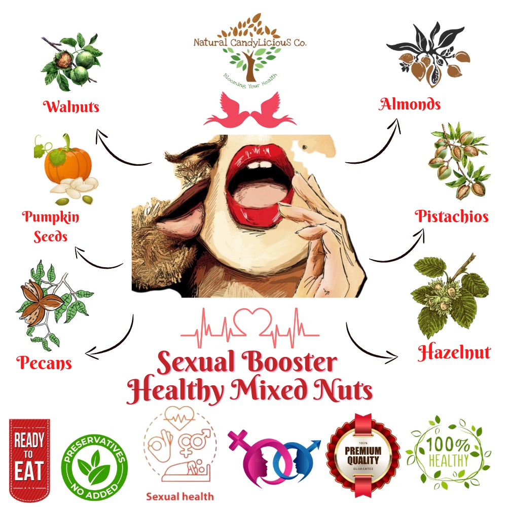 CandiLica Co. Sexual Booster Healthy Mixed Nuts 500gm Product of Malaysia with Imported