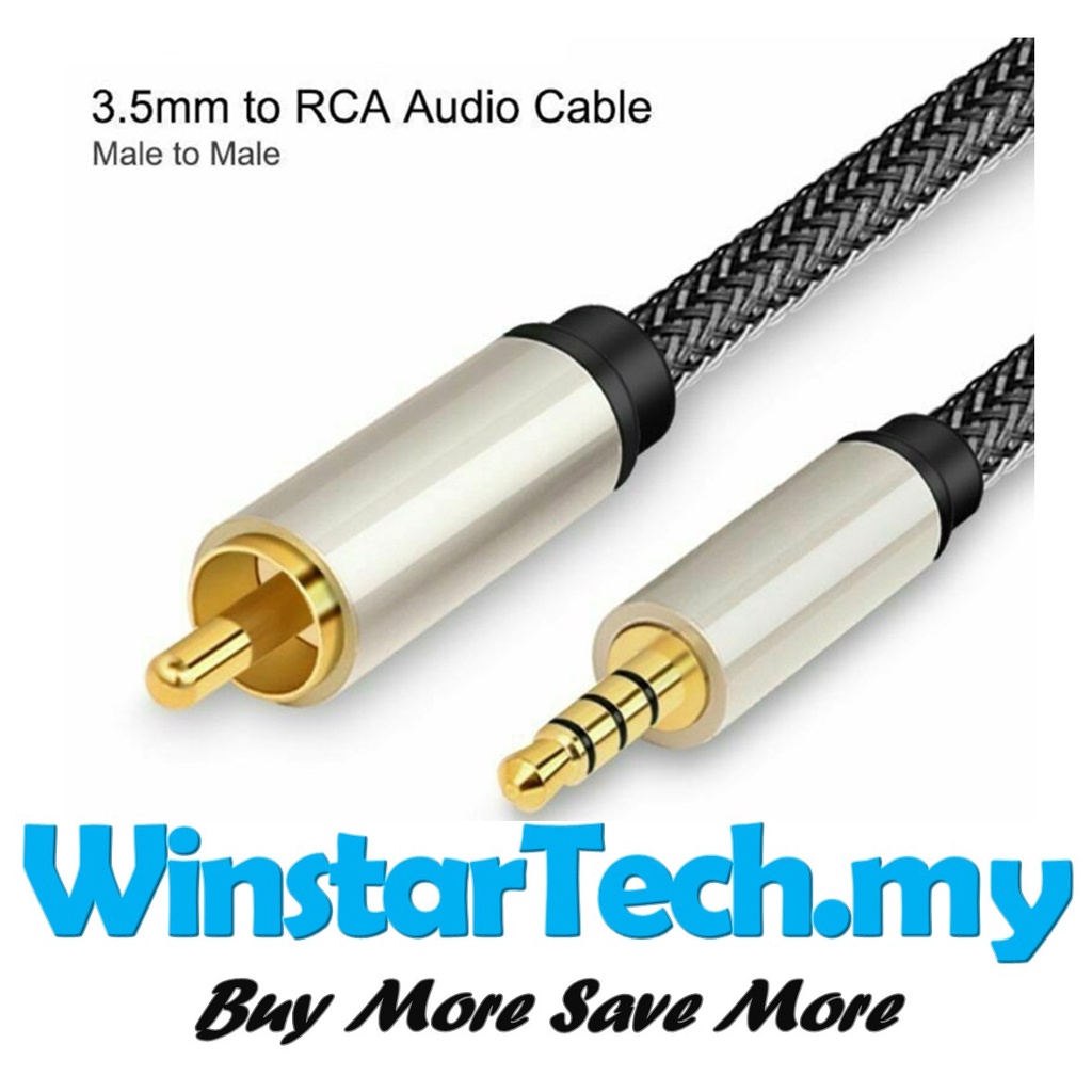 Digital Coaxial Audio Video Cable Stereo SPDIF RCA to 3.5mm Jack Male