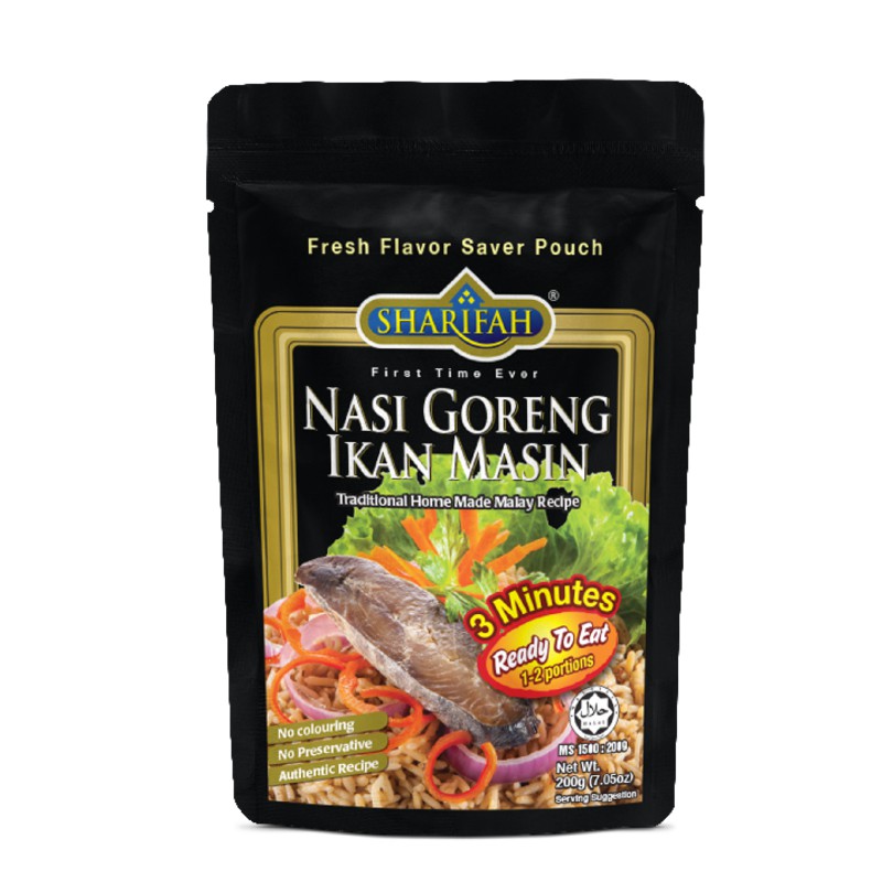 SHARIFAH Nasi Goreng Ikan Masin ReadyToEat 200gm Salted Fish Fried Rice Shopee Malaysia