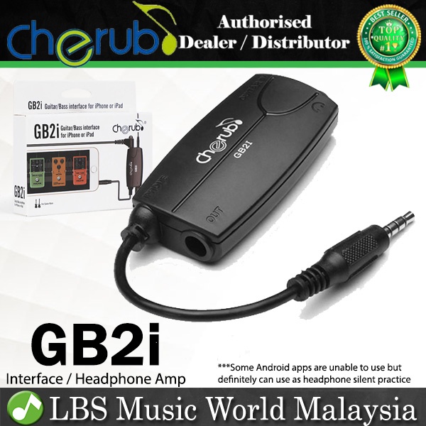 Cherub GB2i Guitar Audio Interface Adapter for iOS and Android