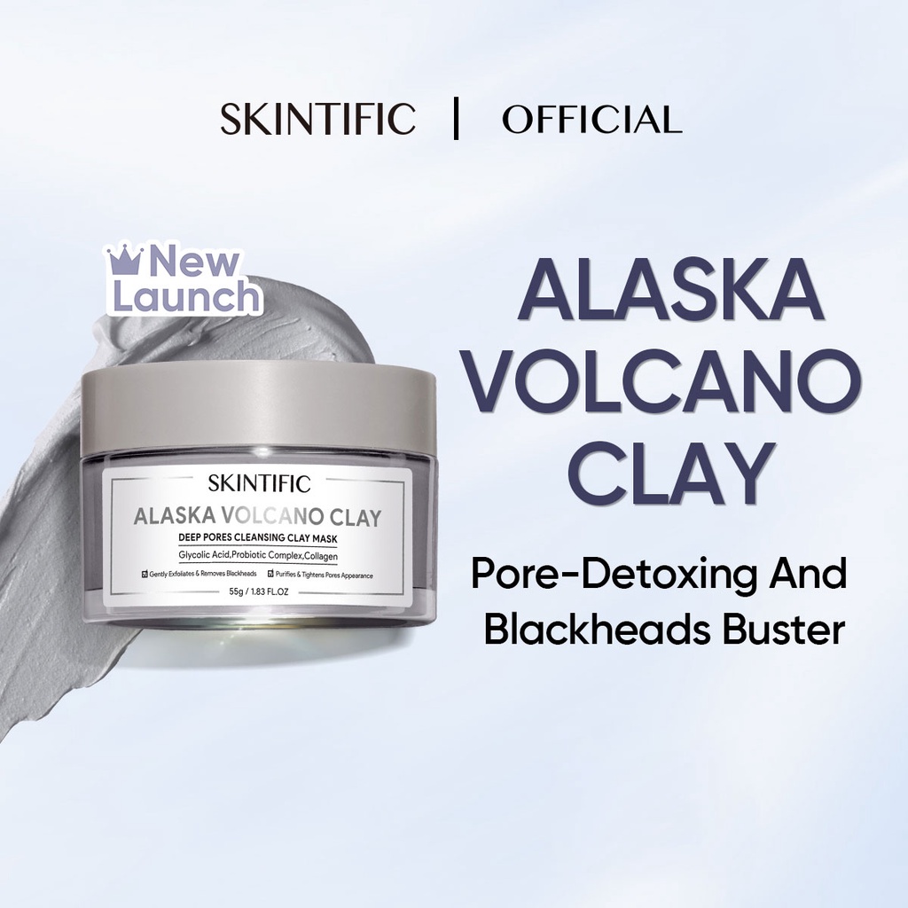 SKINTIFIC Alaska Volcano Blackheads Deep Pores Cleansing Mud Clay Mask