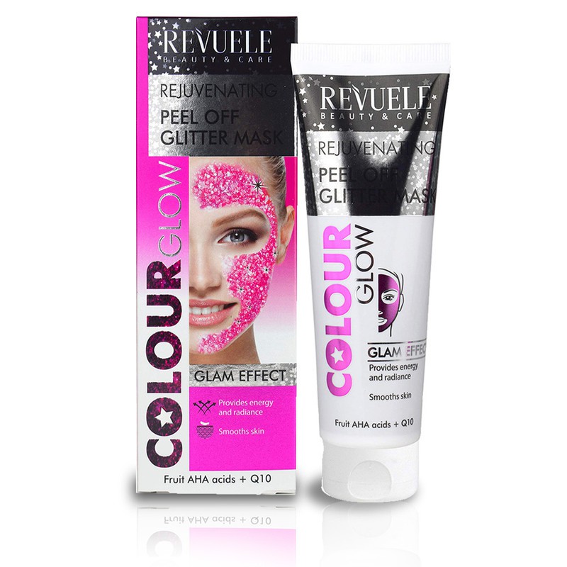 Revuele Fruit AHA acid & Q10 Rejuvenate Peel Off Glitter Mask 80mL
