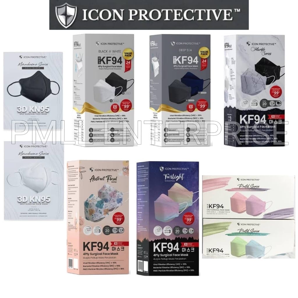 Icon Protective KN95 / KN94 / 4 Ply Surgical Protective Face Mask