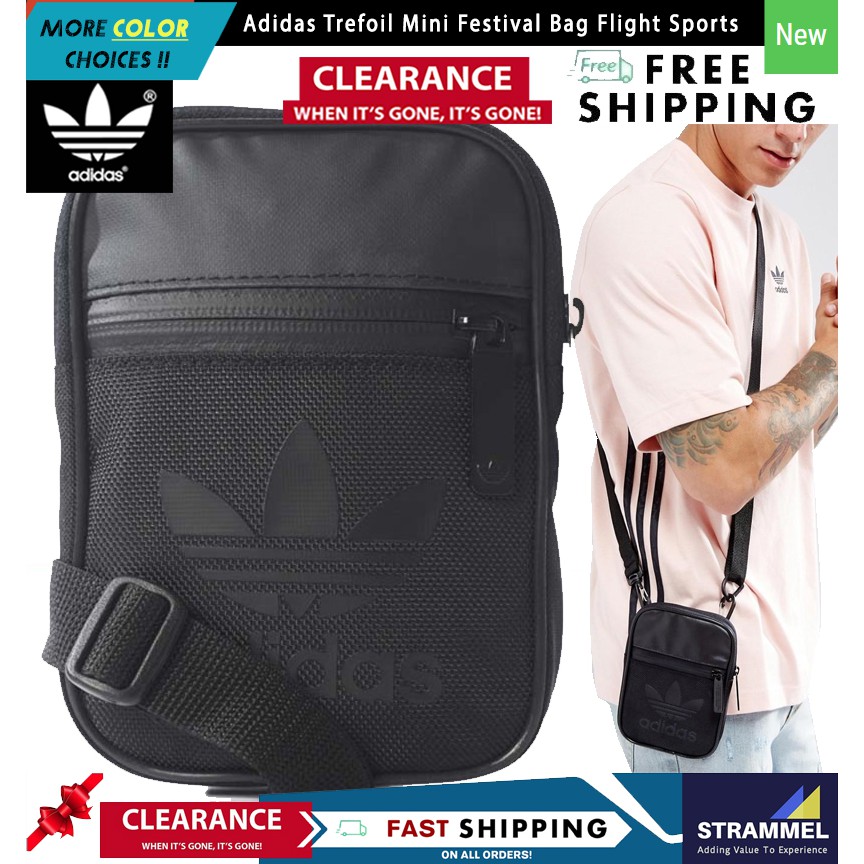 [100 Authentic] Adidas Originals Trefoil Mini Festival Bag Flight