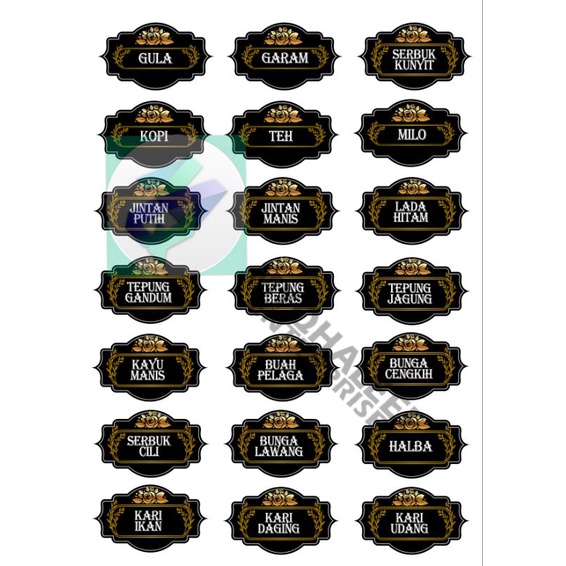 CUSTOMADE 24PCS KITCHEN STICKER LABEL Shopee Malaysia