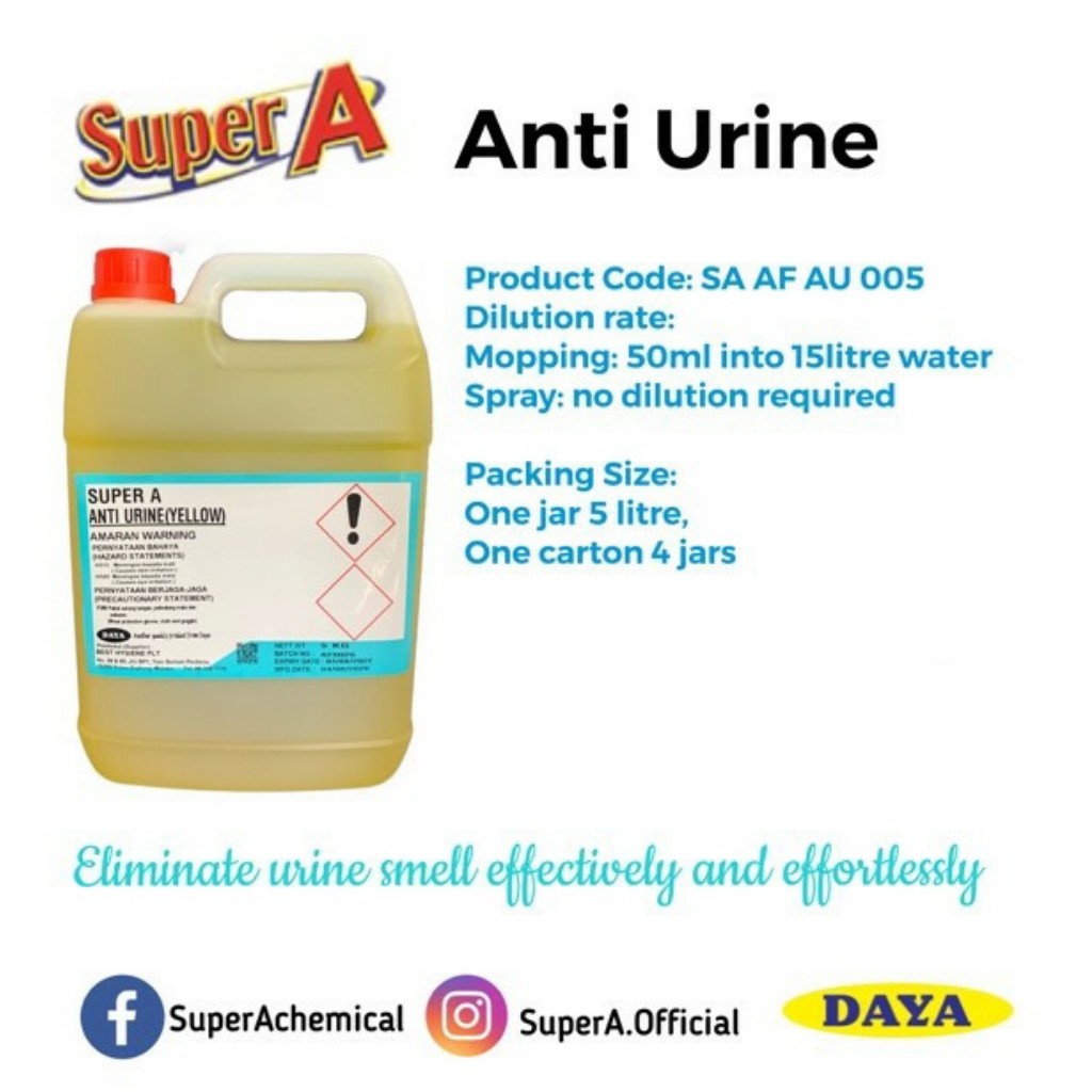 Super A Anti Urine Yellow [URINE ODOR REMOVAL] Shopee Malaysia