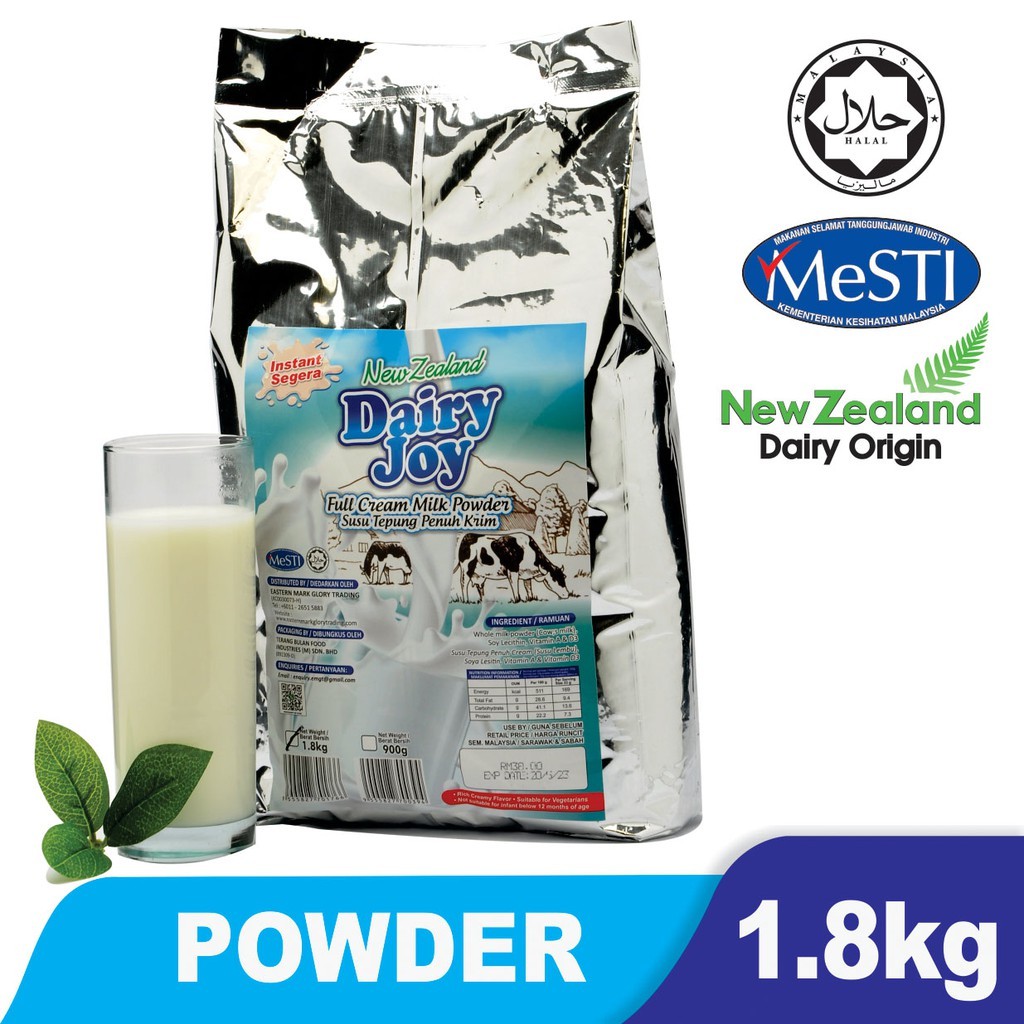 Dairy Joy 1.8kg (Instant Full cream Milk Powder / Segera Susu Tepung