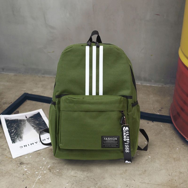Unisex College Student Style Canvas School Backpack /Bag sekolah Beg