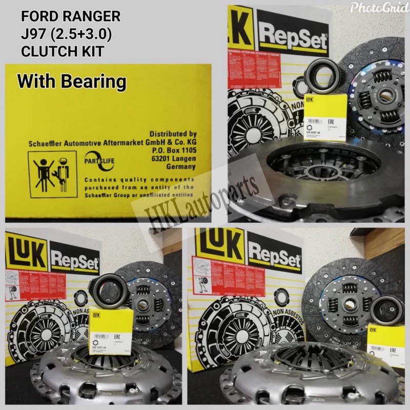100% original LUK FORD RANGER J97 2.5 3.0 clutch kit set + clutch
