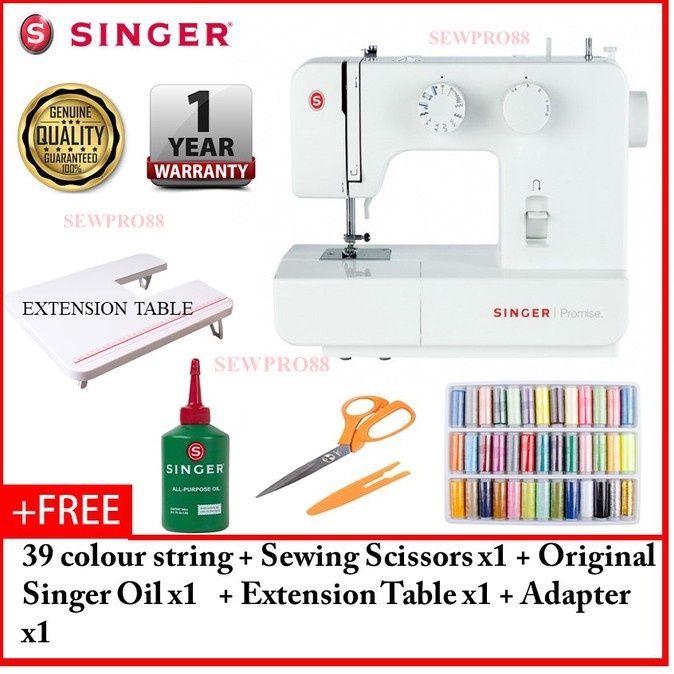 SINGER 1409 PROMISE SEWING MACHINE + EXTENSION TABLE + FREE GIFTS MESIN