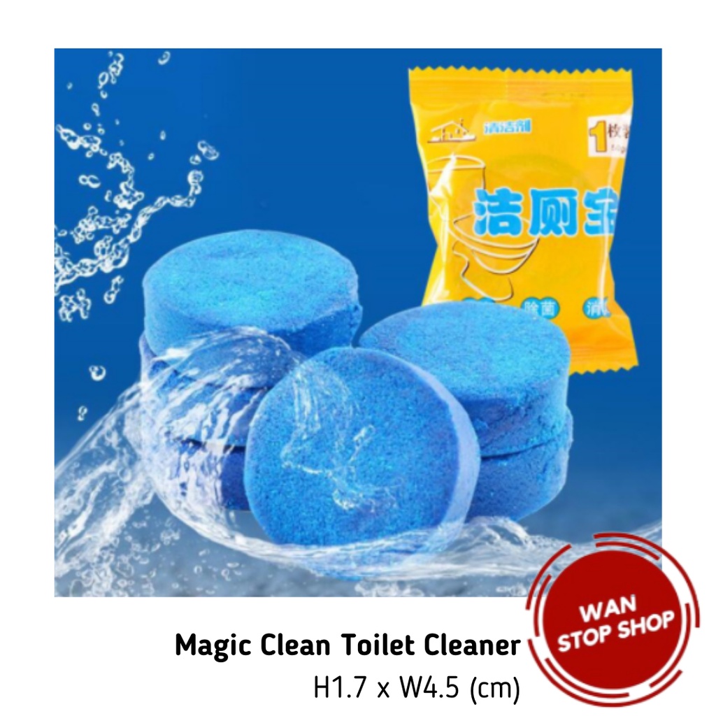 Magic Auto Clean Blue Toilet Cleaner, Bubble Flush Bathroom Clean
