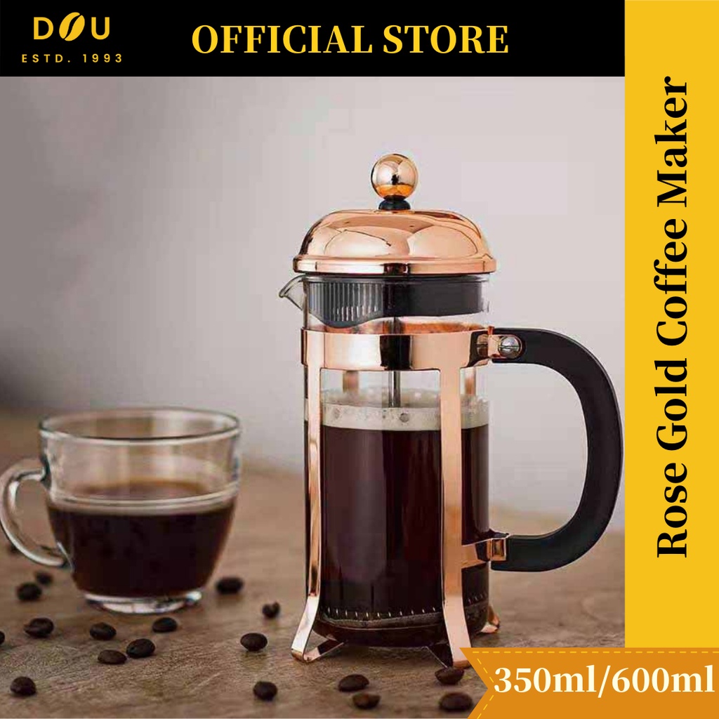 MATCHARO French Press Coffee Maker Rose Gold (350ml/600ml) Shopee