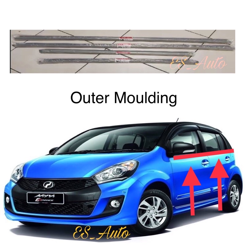 *ORIGINAL PERODUA MYVI LAGI BEST, MYVI ICON DOOR GLASS OUTER MOULDING