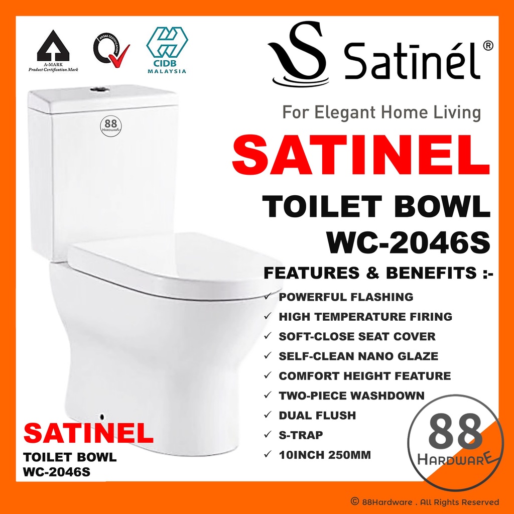 Satinel WC2046S toilet bowl water closet toilet bowl set mangkuk