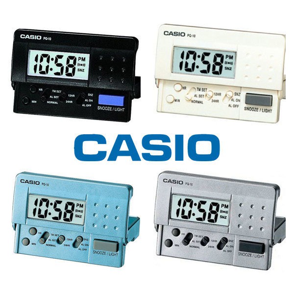 CASIO PQ10 digital traveller alarm clock snooze black Shopee Malaysia
