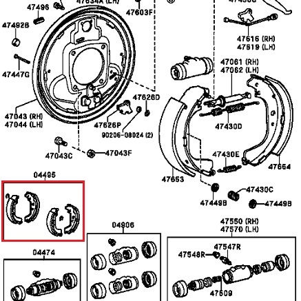 TOYOTA LAND CRUISER MULTIPLE MODELS REAR BRAKE SHOE KIT | Shopee Malaysia