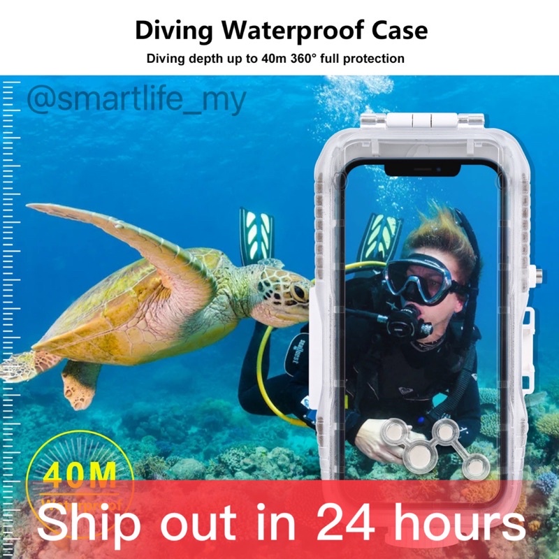 🇲🇾Ready Stock PULUZ 40m/130ft Waterproof Diving Case for All models of