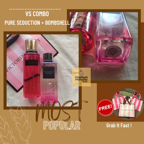 Victoria Secret Pure Seduction + Bombshell Perfume Body Mist Best