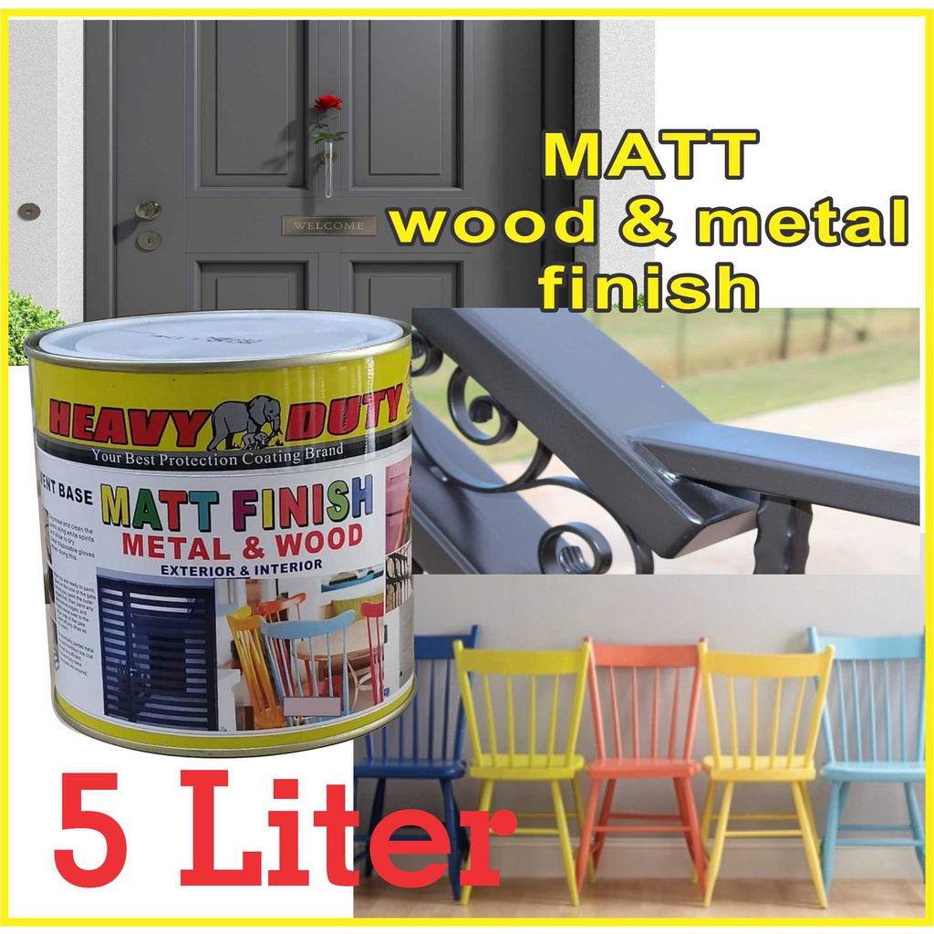 5L ( MATT FINISH ENAMEL ) HEAVY DUTY PAINT HIGH ENAMEL PAINT FOR WOOD
