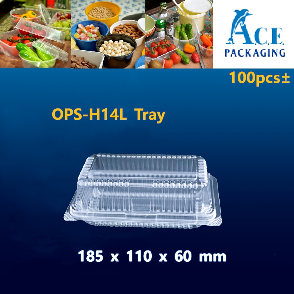 OPSH14L Tray / Plastic Tray with Lock / Bakery Disposable Plastic Food