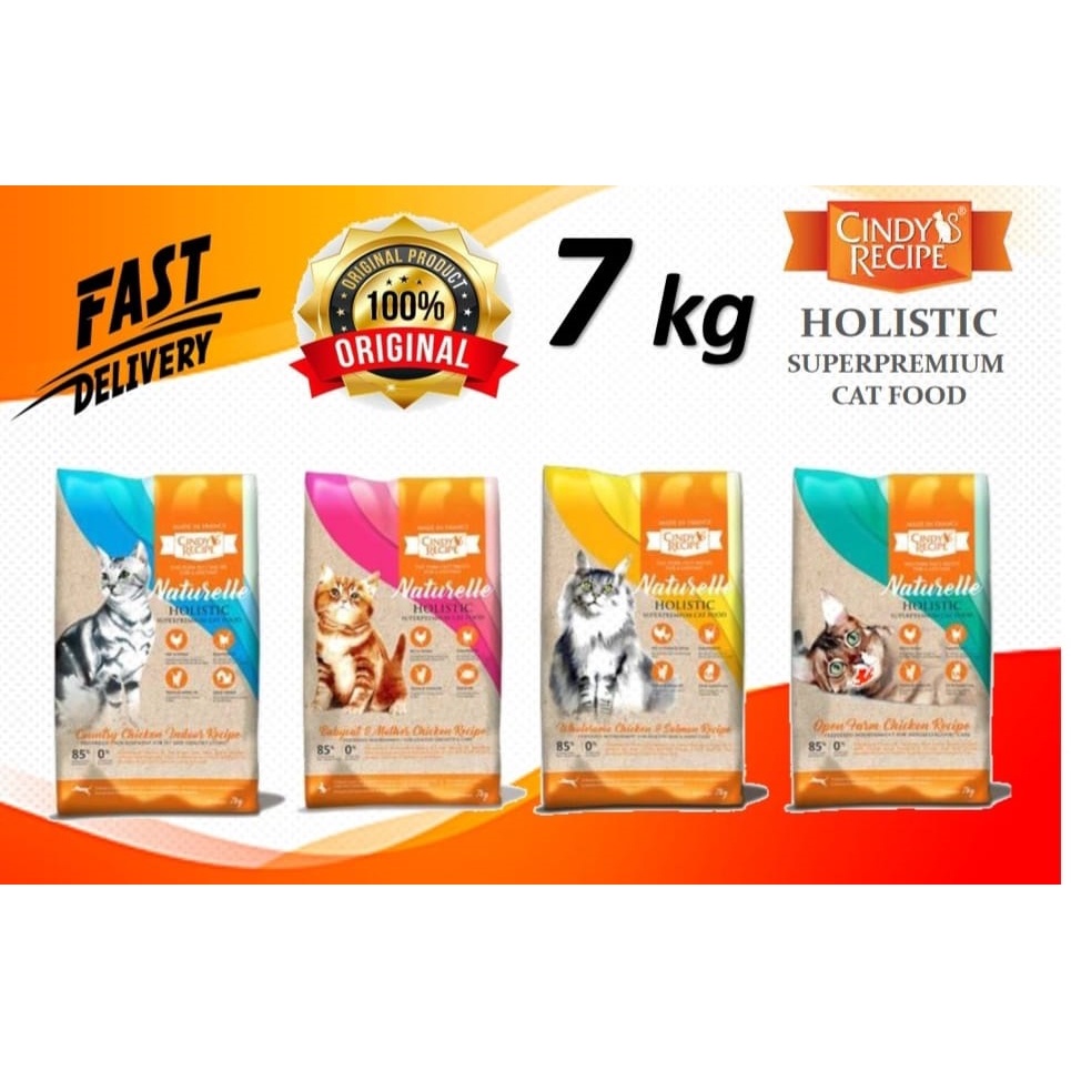 Cindy's Recipe Naturelle Holistic Super Premium Cat Food 7 KG Makanan