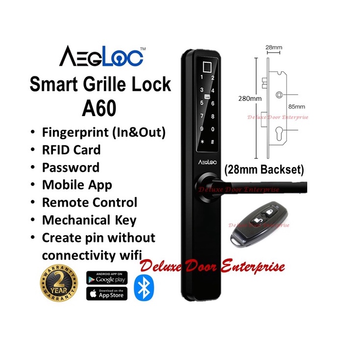 AEGLOC Smart Grill Lock A60 / smart grille lock / smart gate lock