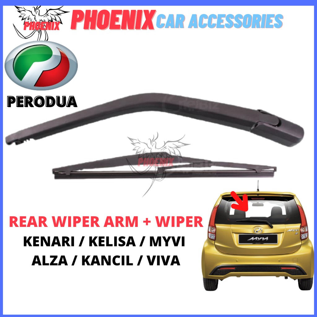 PERODUA KANCIL KELISA KENARI VIVA MYVI ALZA AXIA REAR WIPER ARM + WIPER