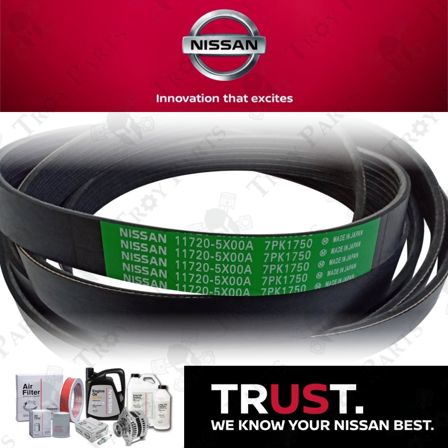 Original Nissan Fan Belt 117205X00A for Nissan Navara NP300 2015