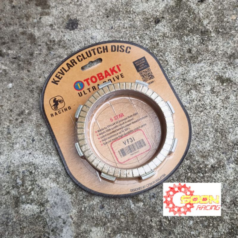 TOBAKI KELVAR CLUTCH DISC RACING YAMAHA Y15ZR Y15 YSUKU LC135 SRL115
