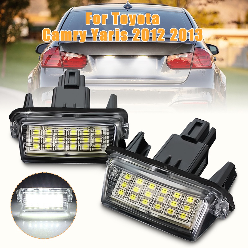 2X Error Free 18 LED Car Number License Plate Light for Toyota Yaris