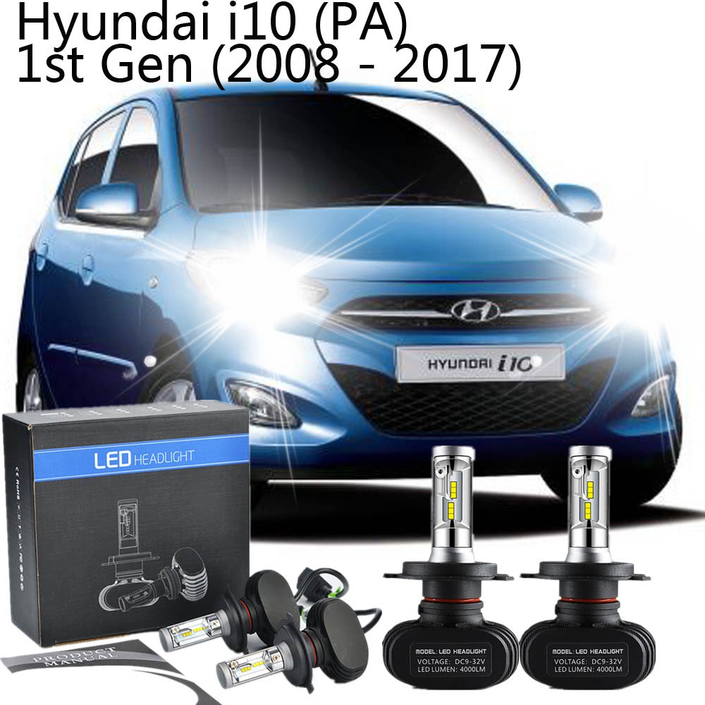 Hyundai i10 (PA) 1st Gen (2008 2017)(Head Lamp) H4 LED Light Car