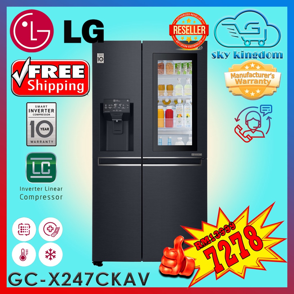 LG 601L GCX247CKAV SidebySide Refrigerator with InstaView Doorin