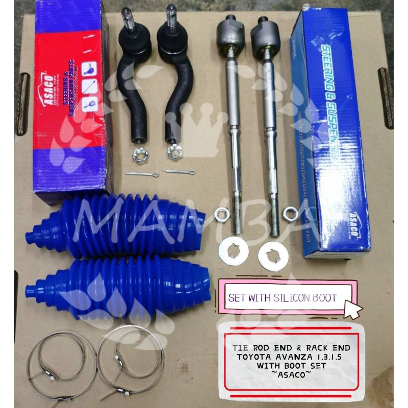 TIE ROD END & RACK END TOYOTA AVANZA 1.3,1.5 WITH BOOT SET Shopee