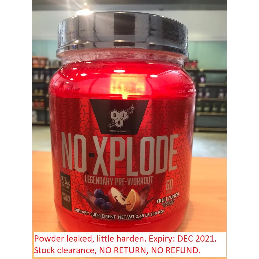 BSN N.O Xplode 60 Servings NOXPLODE, NO XPLODE, Pre Workout, Preworkout, Power, Energy, Muscle