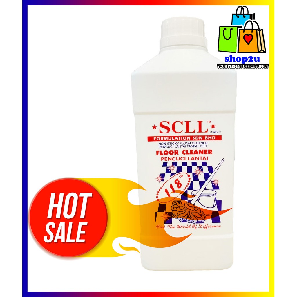 SCLL 118 NON STICKY FLOOR CLEANER 1L PENCUCI LANTAI TAHAN LAMA & TIDAK MELEKIT Shopee Malaysia