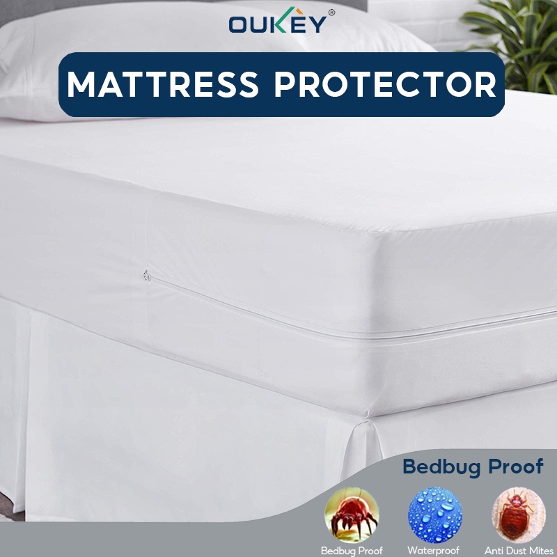 Non Woven Zipper Mattress Protector Bedbug Proof Waterproof Hotel