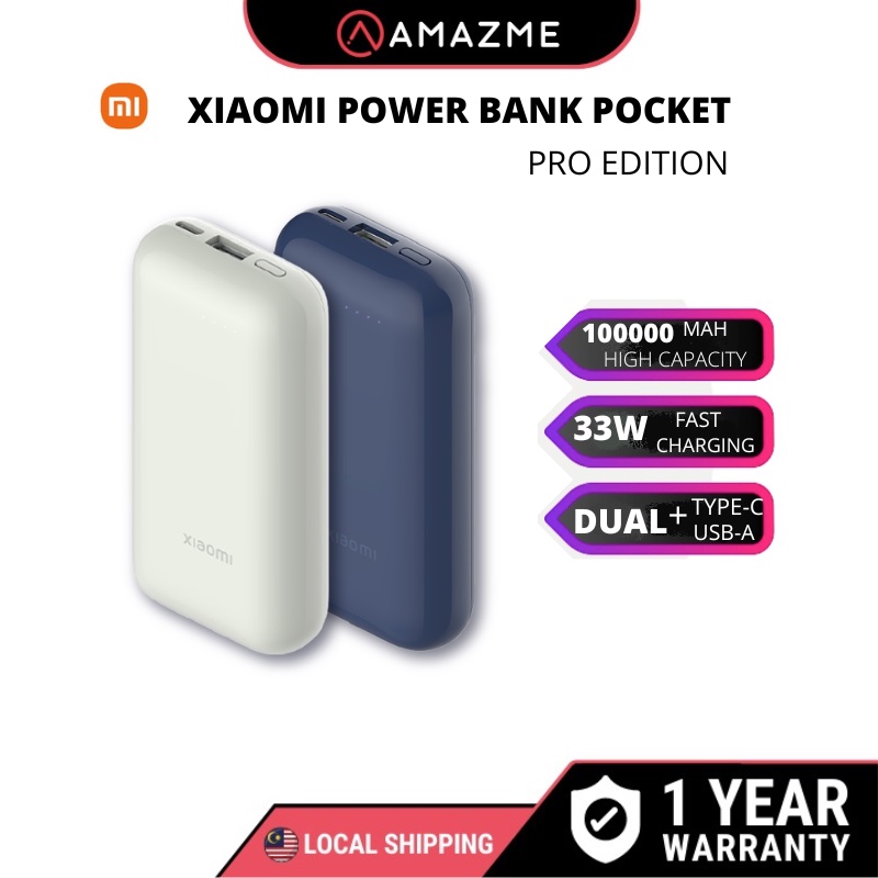 Xiaomi Mini Power Bank 10000mAh Pocket Pro Edition with 33W Max Output