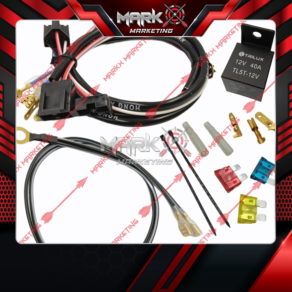 12V Horn Wiring Harness Relay Kit Wire Hon Relay Wayar Aksesori Kereta