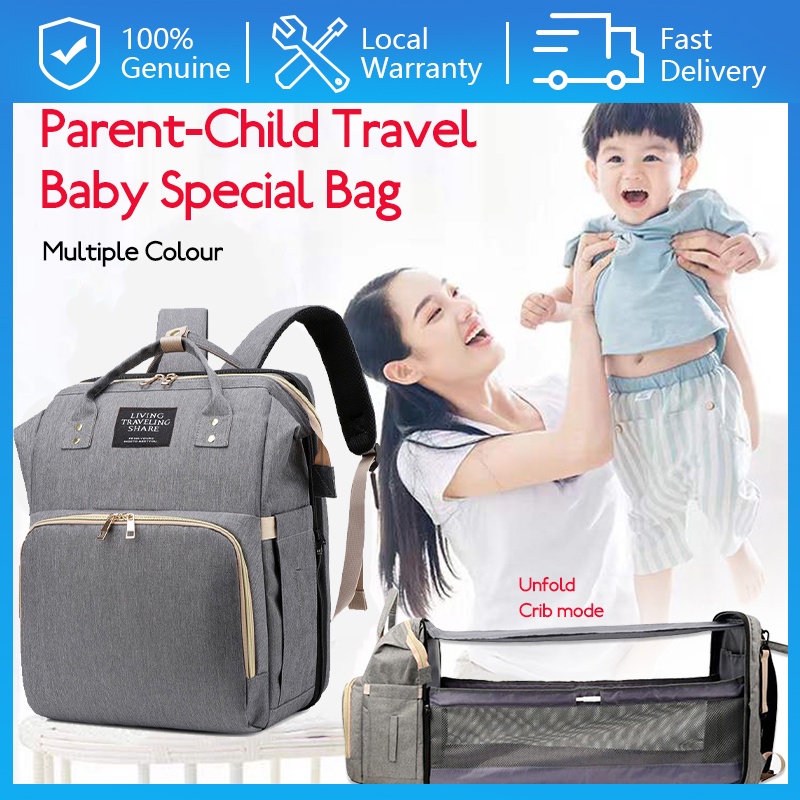 New Upgrade Baby Bag Baby Cot Crib Organizer Diaper Bag Backpack