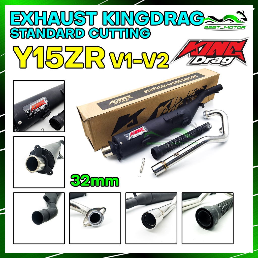 EXHAUST KING DRAG LC135 Y15 SRL Lagenda LC 135 SRL115 EKZOS STANDARD