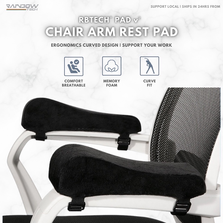 Memory Foam Arm Rest Office Chair Armrest Pads and Elevated Sloped Armrest Universal Cushion