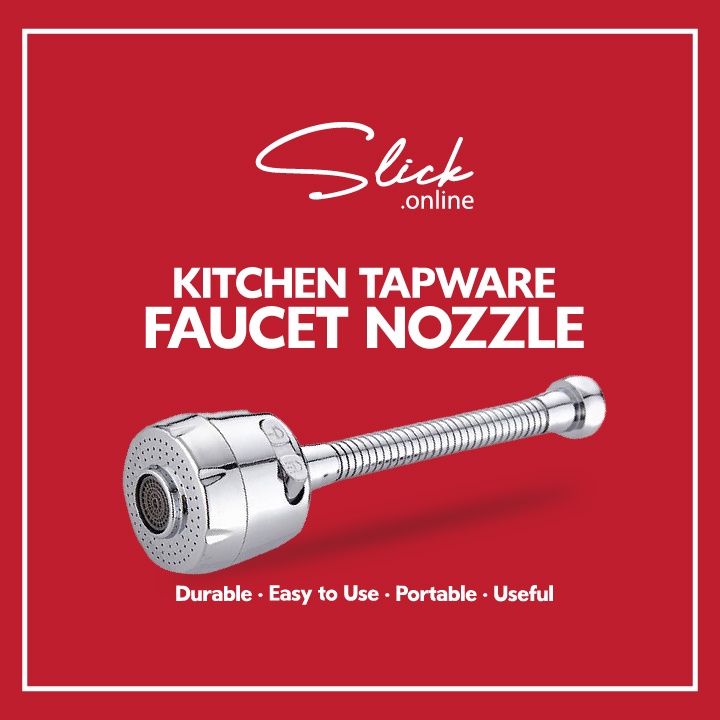 Slick Kitchen Tapware Faucet Nozzle Flexible Kitchen Sink Tap Head 360 Rotatable Water Saving
