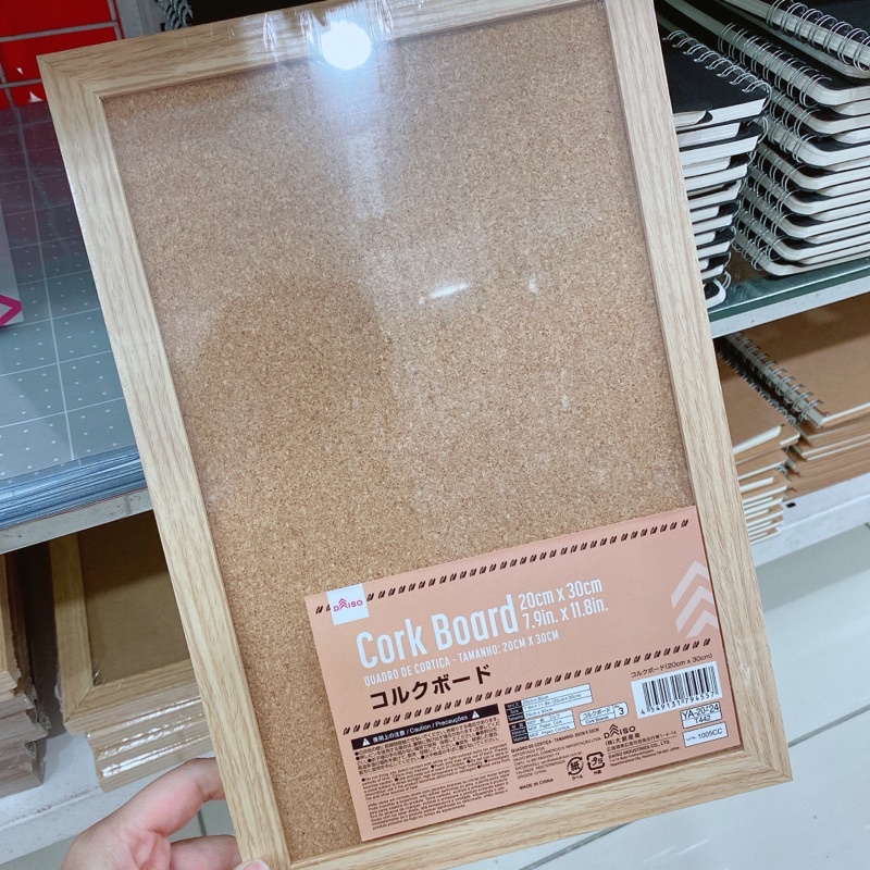 Daiso Cork Board Natural Wood Design Cork Hanging Decoration Art Craft