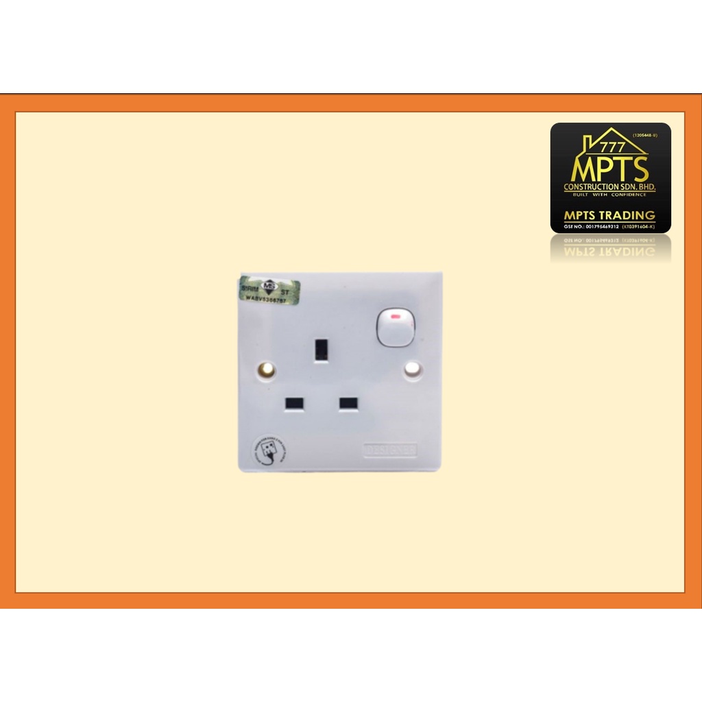 (SIRIM) 13A Single Switch Socket Outlet 13A Switch Electric One Gang