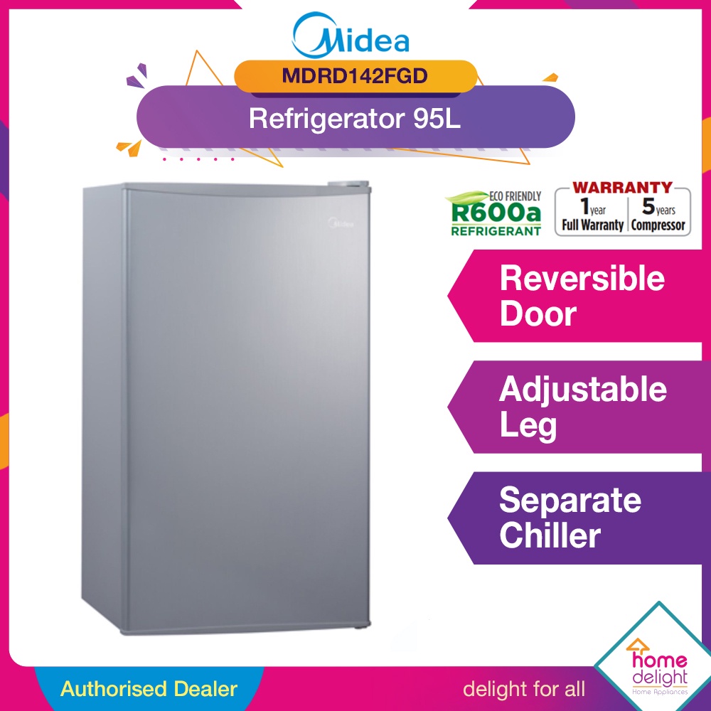 Midea Single Door Fridge 95L [ NEW MDRD142 / MDRD142FGD / MS93 MS93