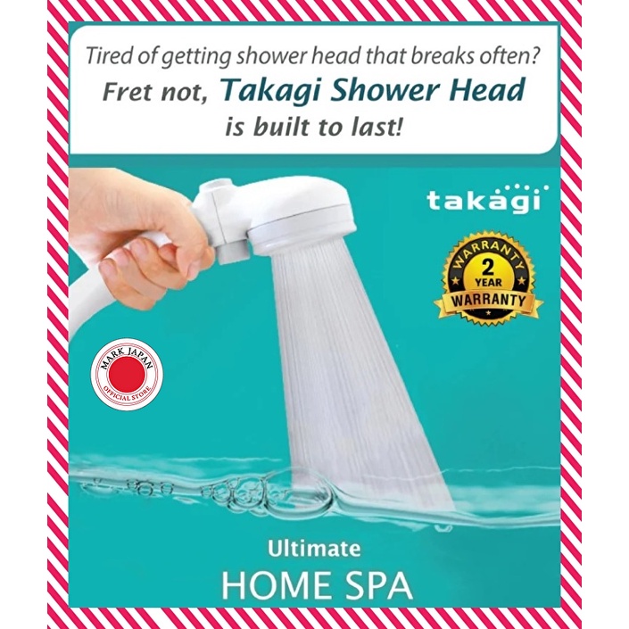 Takagi Kimochii Shower Head JSB022 Water saving No tools required Easy