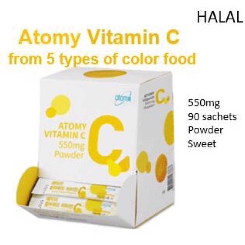 (Ready Stock) Atomy Vitamin C 550mg Powder (2g x 90 packets) Shopee