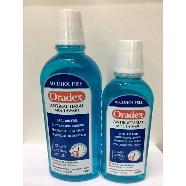 Oradex Antibacterial Mouthwash Alcohol Free (400mL/750mL) Shopee Malaysia